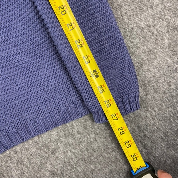 Soft Surroundings Knit Sweater Womens Small Purple Long Sleeve Ribbon Tie Back - Picture 5 of 9